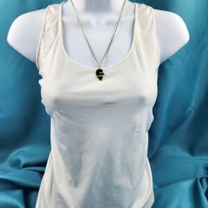 💜Victoria's Secret Gold Plated "Be Frie" Half Heart Pendant Necklace